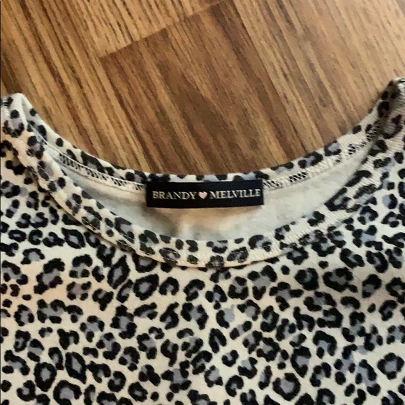 Brandy Melville RARE Leopard Print Top Blue - Picture 2 of 4